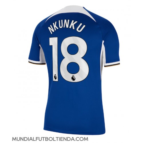 Camiseta Chelsea Christopher Nkunku #18 Primera Equipación Replica 2023-24 mangas cortas